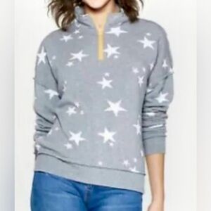 Grayson Threads Star Print 1/4 Zip Pullover Sweatshirt